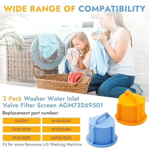 AMI PARTS Washer Water Inlet Valve Filter Screen 0.75 inch (2-Pack) | Direct Replacement for Whirlpool & LG Washing Machines thumbnail 5