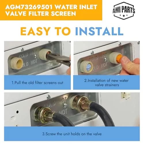 AMI PARTS Washer Water Inlet Valve Filter Screen 0.75 inch (2-Pack) | Direct Replacement for Whirlpool & LG Washing Machines thumbnail 6