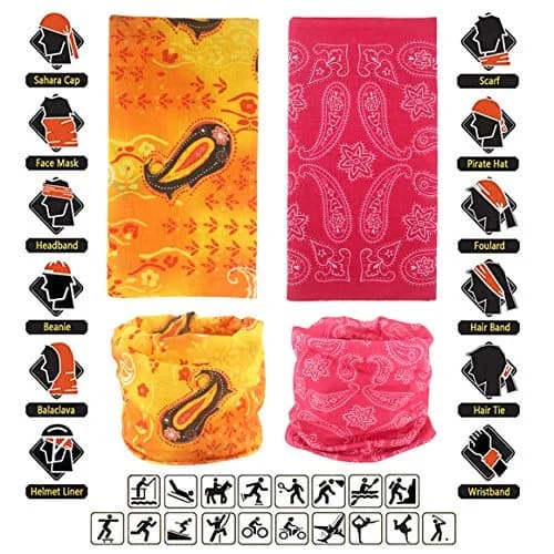 Cutewing Paisley Neck Gaiter UV Headband 12PCS Face Mask Bandanas | Breathable Polyester Microfiber for Sports & Outdoors thumbnail 2