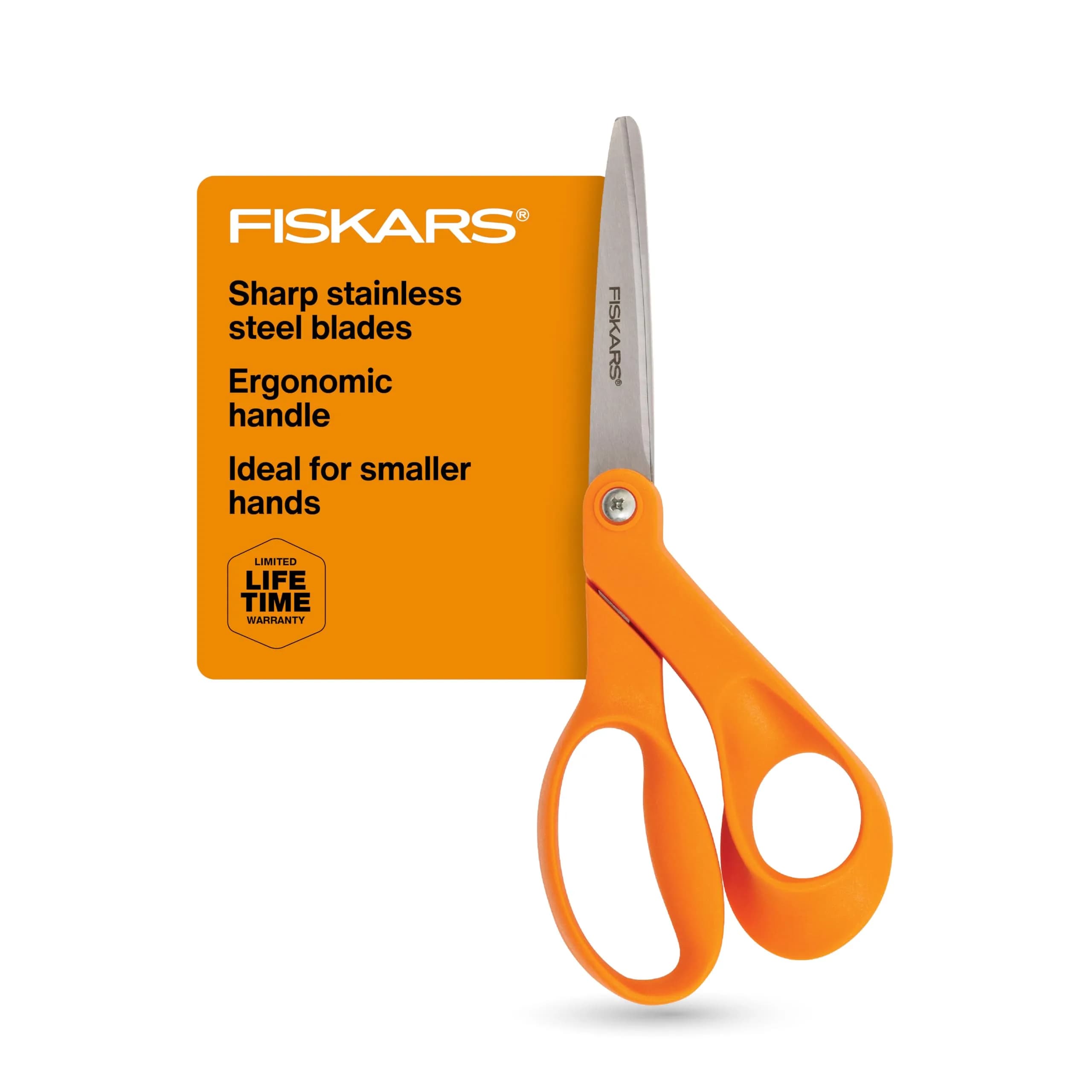 Fiskars Petite Original Orange-Handled Fabric Scissors 7 Inch (17.78 cm) | Precision Cutting for Sewing & Crafts - main product image