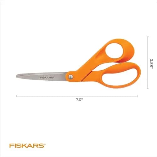 Fiskars Petite Original Orange-Handled Fabric Scissors 7 Inch (17.78 cm) | Precision Cutting for Sewing & Crafts thumbnail 6