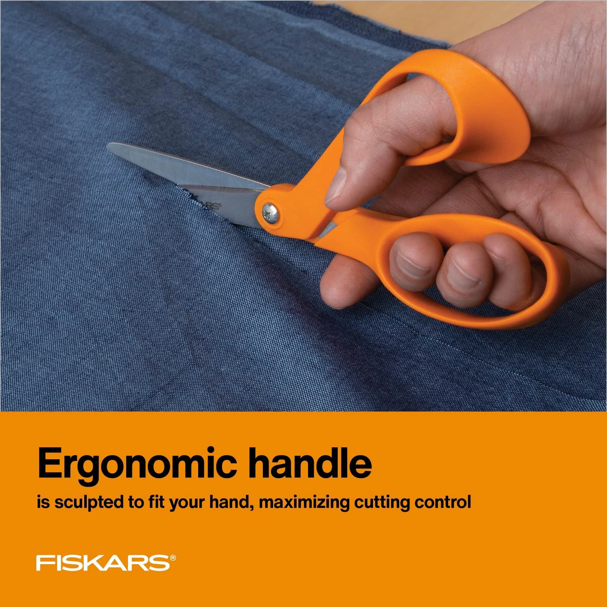 Fiskars Petite Original Orange-Handled Fabric Scissors 7 Inch (17.78 cm) | Precision Cutting for Sewing & Crafts - view 4