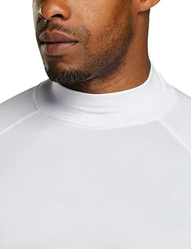 TSLA Men's Thermal Long Sleeve Compression Shirts | Mock/Turtleneck Winter Sports Base Layer Top, Small thumbnail 7