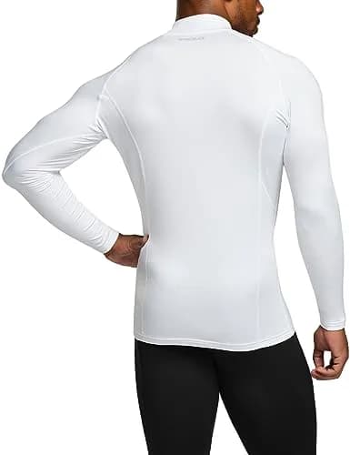 TSLA Men's Thermal Long Sleeve Compression Shirts | Mock/Turtleneck Winter Sports Base Layer Top, Small thumbnail 2