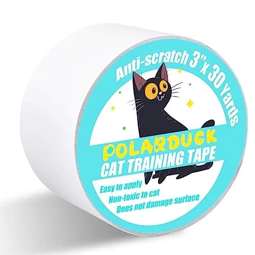 Polarduck Anti Cat Scratch Tape 3 inches x 30 Yards | Protects Furniture from Cat Scratches thumbnail 1
