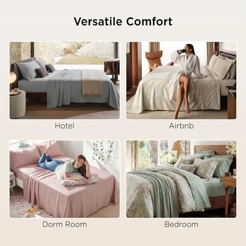 Bedsure King Size Sheets Set - 4 Pieces Soft, Breathable, Cooling Bed Sheet thumbnail 5