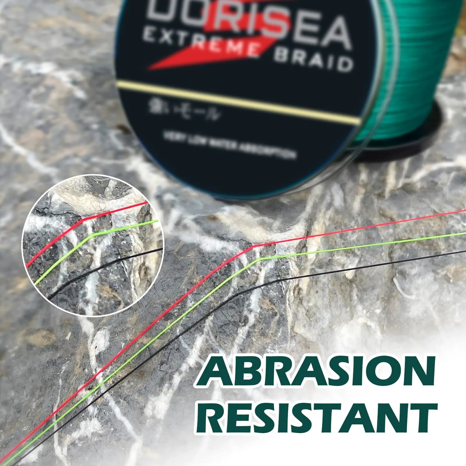 Dorisea Extreme Braid Black Braided Fishing Line 100m (109Yards) 80lb | Zero Stretch & High Abrasion Resistance - view 7