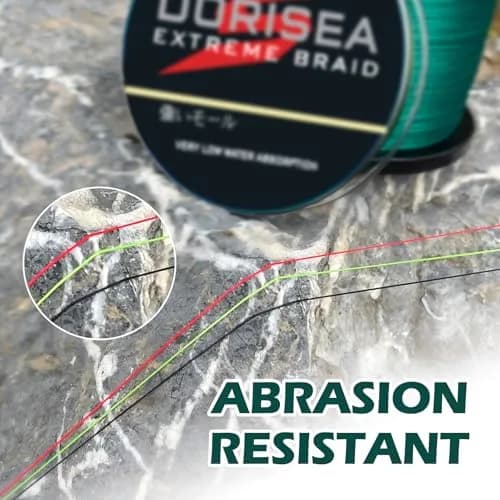 Dorisea Extreme Braid Black Braided Fishing Line 100m (109Yards) 80lb | Zero Stretch & High Abrasion Resistance thumbnail 7