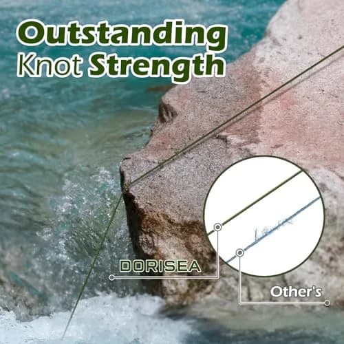 Dorisea Extreme Braid Black Braided Fishing Line 100m (109Yards) 80lb | Zero Stretch & High Abrasion Resistance thumbnail 8