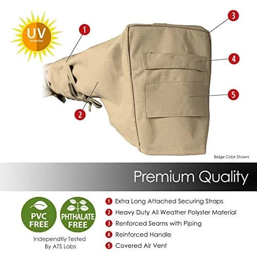 ADVANING All-Weather Protective Cover for 8' Wide Retractable Awnings | Beige, Waterproof & UV Resistant thumbnail 5