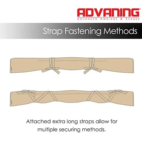 ADVANING All-Weather Protective Cover for 8' Wide Retractable Awnings | Beige, Waterproof & UV Resistant thumbnail 6