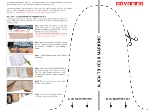 ADVANING All-Weather Protective Cover for 8' Wide Retractable Awnings | Beige, Waterproof & UV Resistant thumbnail 7
