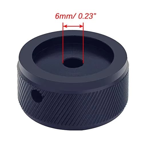 mxuteuk Black Aluminum Alloy Potentiometer Control Knob 6mm | Durable, Long-Life Guitar Accessory thumbnail 2