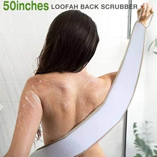 METLUCK 50 Inch Extra Long Natural Exfoliating Loofah Back Scrubber for Shower | Deep Clean & Invigorate Your Skin thumbnail 6