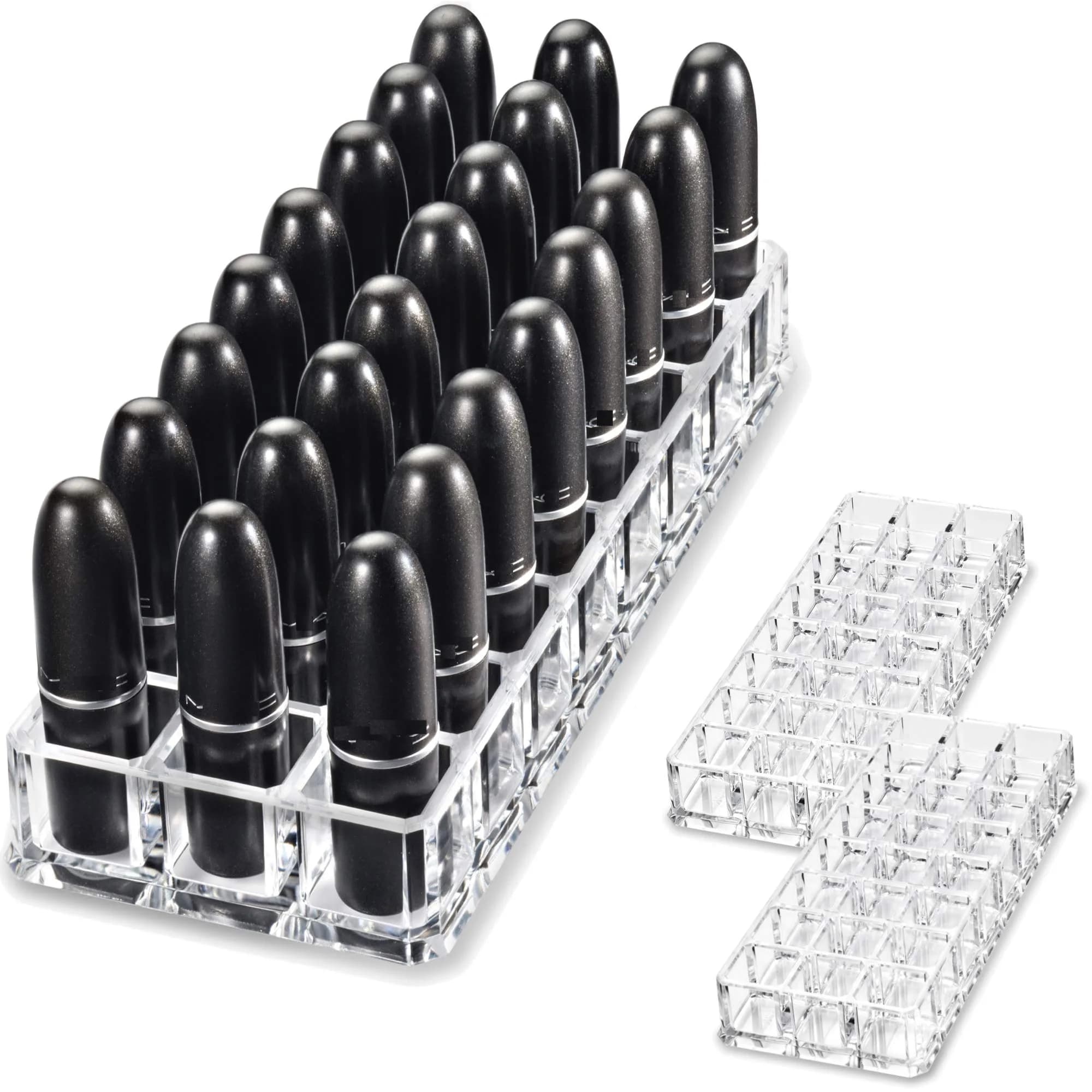 BY ALEGORY Acrylic Lipstick Makeup Organizer 24 Space | Clear Durable Acrylic