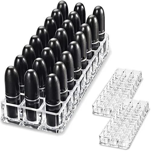 BY ALEGORY Acrylic Lipstick Makeup Organizer 24 Space | Clear Durable Acrylic thumbnail 1