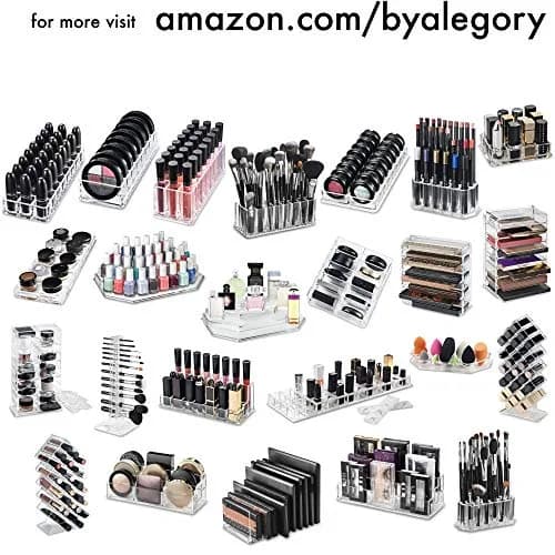 BY ALEGORY Acrylic Lipstick Makeup Organizer 24 Space | Clear Durable Acrylic thumbnail 7