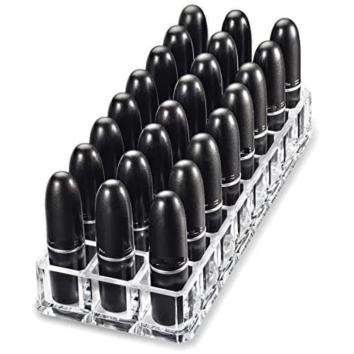 BY ALEGORY Acrylic Lipstick Makeup Organizer 24 Space | Clear Durable Acrylic thumbnail 2