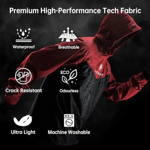 HOTSUIT Sauna Suit for Men & Women Sweat Suit Jacket Pant Gym Workout Red 5XL thumbnail 4