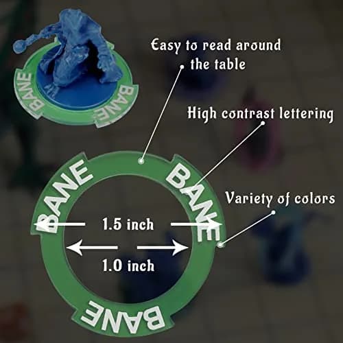 CZYY RPG Condition Rings, 96 Status Effect Markers with Storage Box | D&D 5E Compatible, Fantasy Theme thumbnail 5