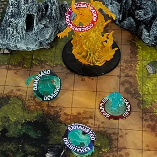 CZYY RPG Condition Rings, 96 Status Effect Markers with Storage Box | D&D 5E Compatible, Fantasy Theme thumbnail 8