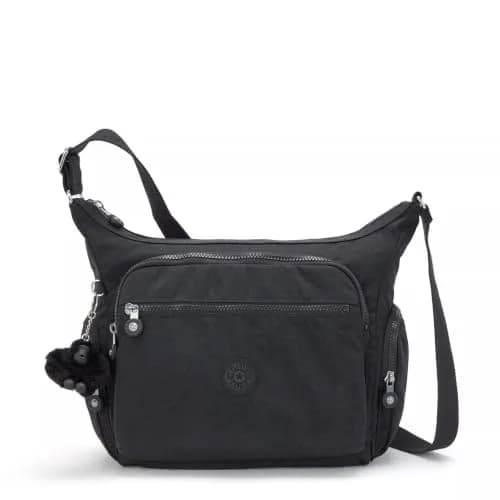 Kipling Women's Gabbie Crossbody Bag Black Noir 35.56cm (14"L) x 29.85cm (11.75"H) x 18.42cm (7.25"D) | Lightweight Everyday Purse with 7 Pockets thumbnail 1