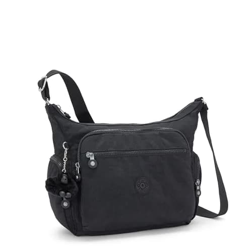 Kipling Women's Gabbie Crossbody Bag Black Noir 35.56cm (14"L) x 29.85cm (11.75"H) x 18.42cm (7.25"D) | Lightweight Everyday Purse with 7 Pockets thumbnail 4