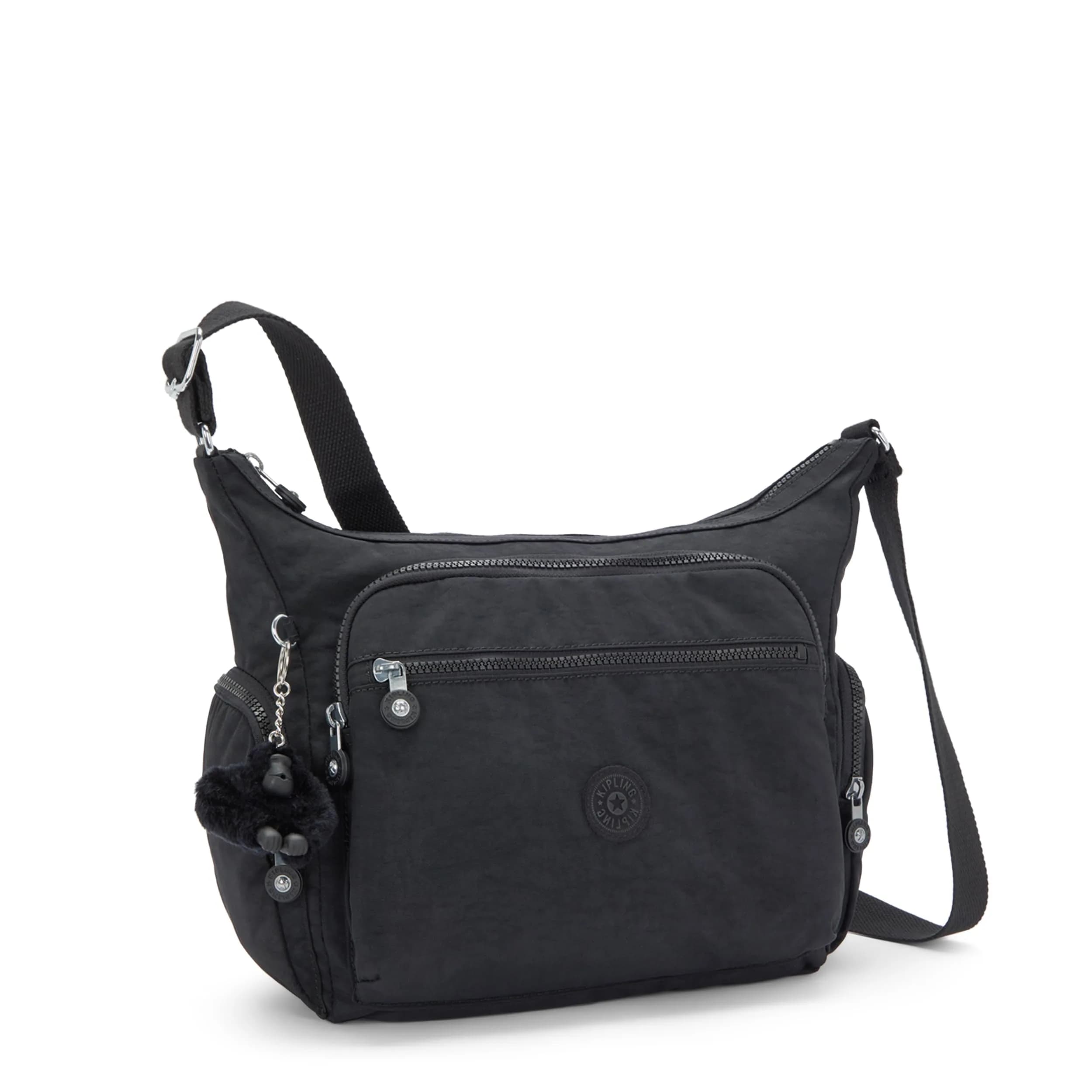 Kipling Women's Gabbie Crossbody Bag Black Noir 35.56cm (14"L) x 29.85cm (11.75"H) x 18.42cm (7.25"D) | Lightweight Everyday Purse with 7 Pockets - view 4