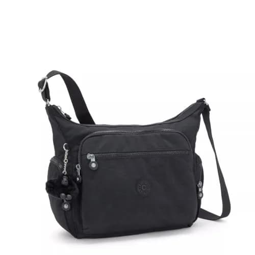 Kipling Women's Gabbie Crossbody Bag Black Noir 35.56cm (14"L) x 29.85cm (11.75"H) x 18.42cm (7.25"D) | Lightweight Everyday Purse with 7 Pockets thumbnail 6