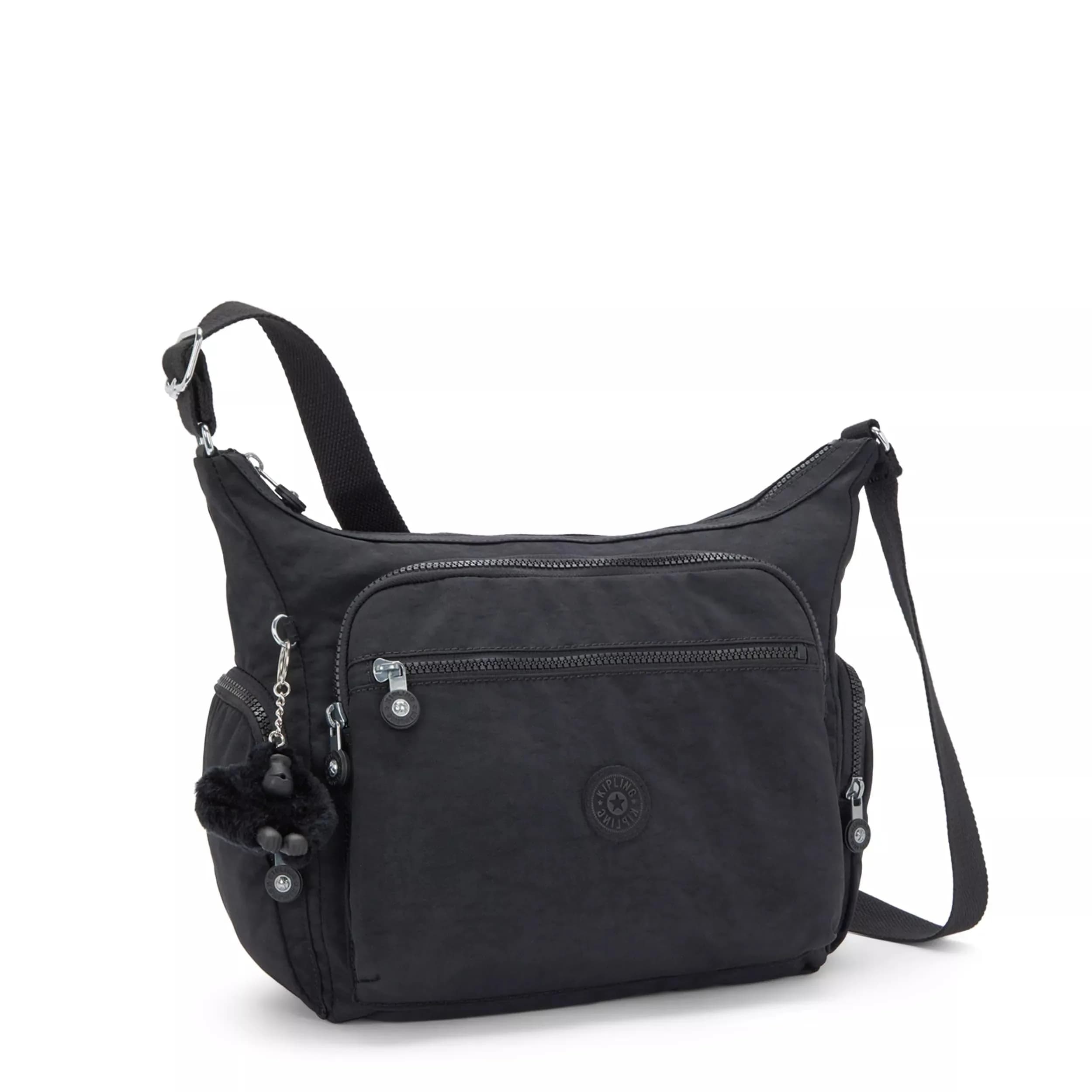 Kipling Women's Gabbie Crossbody Bag Black Noir 35.56cm (14"L) x 29.85cm (11.75"H) x 18.42cm (7.25"D) | Lightweight Everyday Purse with 7 Pockets - view 6