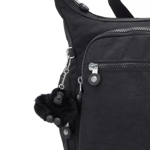 Kipling Women's Gabbie Crossbody Bag Black Noir 35.56cm (14"L) x 29.85cm (11.75"H) x 18.42cm (7.25"D) | Lightweight Everyday Purse with 7 Pockets thumbnail 7