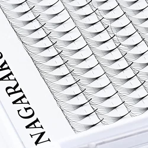 NAGARAKU Premade Fans Eyelash Extensions 11mm | 6D Volume, C & D Curl, Fluffy Matte Black, 320 Fans thumbnail 7