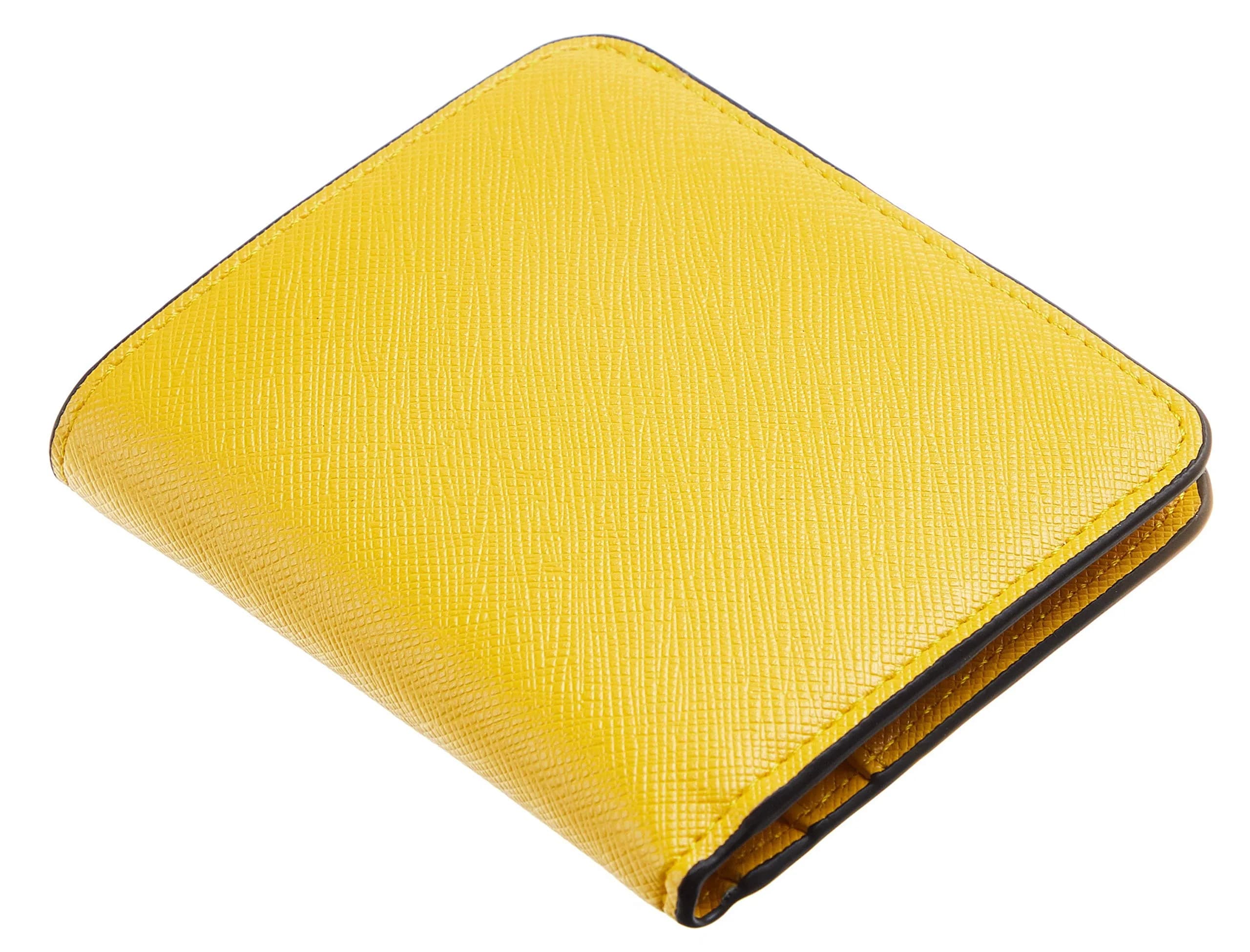 Toughergun Women's SL Yellow Slim Leather Wallet with RFID Protection, Compact Bifold Mini Purse - view 3