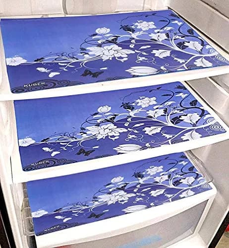 Kuber Industries PVC Refrigerator Drawer Mats 46cm x 31cm (Set of 6, Blue) | Protects Fridge Drawers from Scratches & Dirt thumbnail 5