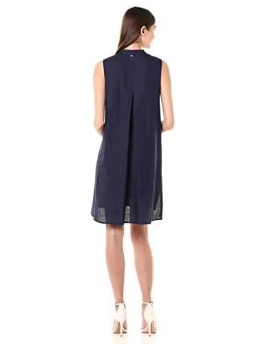 Anne Klein Linen Button Down Dress Eclipse M | Sleeveless, Linen Fabric, Regular Fit thumbnail 2