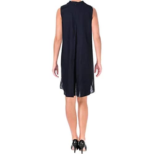 Anne Klein Linen Button Down Dress Eclipse M | Sleeveless, Linen Fabric, Regular Fit thumbnail 3