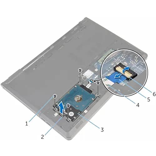 Deal4GO SATA Hard Drive Cable NBX0001QE00 12-pin 5.8cm (2.3 inches) | For Dell Inspiron & Vostro Laptops thumbnail 2