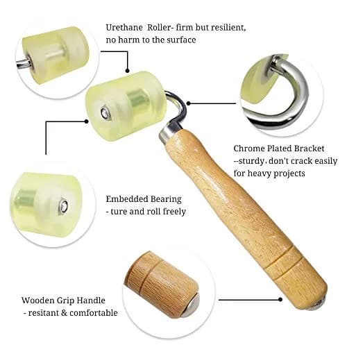 tiptopcarbon Wallpaper Tool Kit with Felt Squeegee & Seam Roller | 7-Piece Set thumbnail 3