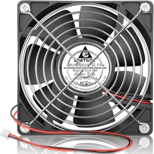 GDSTIME 120mm 48V DC Cooling Fan 12cm x 2.5cm (4.72x0.98 inches) | Dual Ball Bearing for Servers & Electronics thumbnail 1