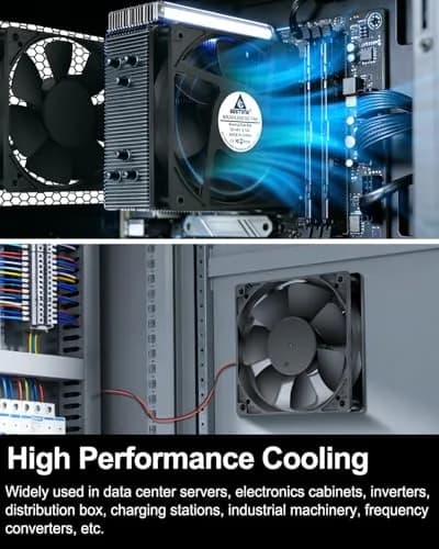 GDSTIME 120mm 48V DC Cooling Fan 12cm x 2.5cm (4.72x0.98 inches) | Dual Ball Bearing for Servers & Electronics thumbnail 3