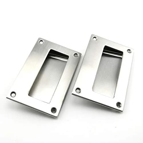 heyous Hidden Recessed Pull Handle 5x3.2 inch | Stainless Steel Square Flush Concealed Furniture Handle thumbnail 1