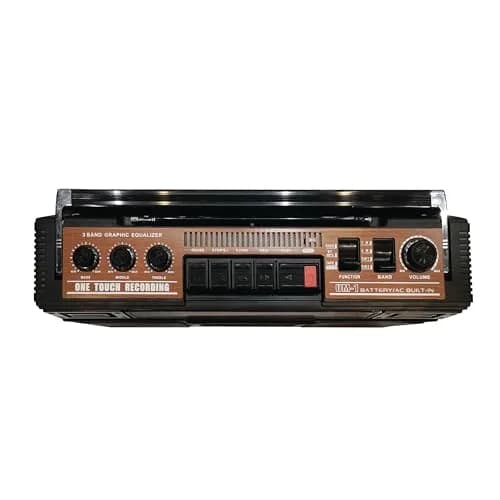 Supersonic SC-3201BT Retro Boombox with Bluetooth, Cassette Player & Radio | 4-Band AM/FM/SW, USB/SD MP3 Playback, 3-Band EQ thumbnail 3