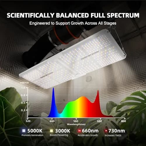 Spider Farmer SF2000 LED Grow Light 200W 2x4 ft Coverage | Full Spectrum Dimmable for Indoor Plants thumbnail 5