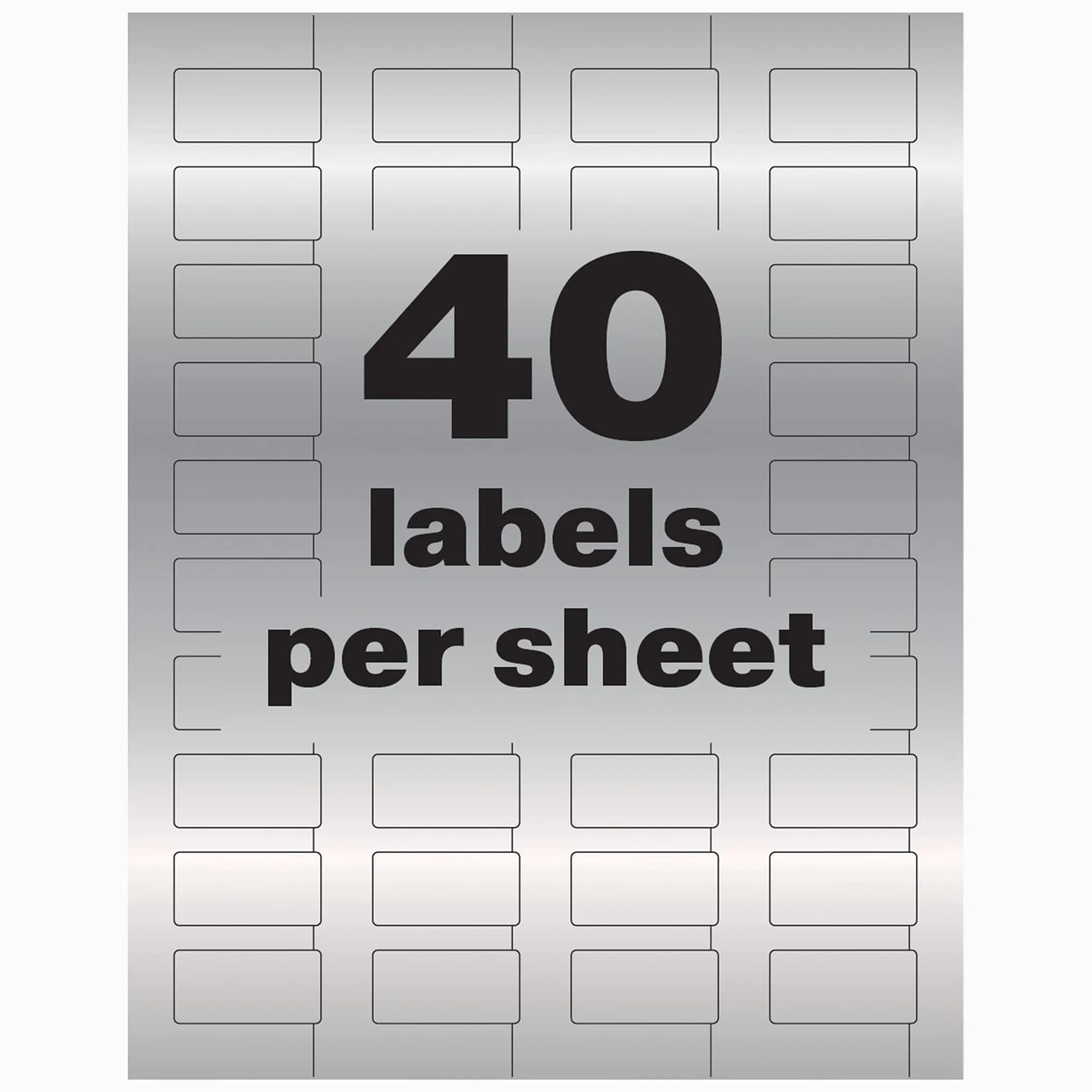 Avery Metallic Asset Tag Labels 3/4" x 1-1/2" | 320 Waterproof Labels for Laser Printers - view 6