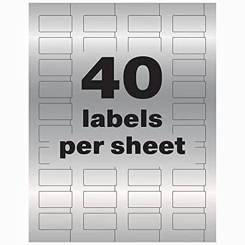 Avery Metallic Asset Tag Labels 3/4" x 1-1/2" | 320 Waterproof Labels for Laser Printers thumbnail 6