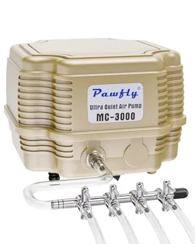 Pawfly Aquarium Air Pump 254 GPH | Ultra Quiet, Adjustable, 4 Ports for Fish Tanks & Ponds thumbnail 1