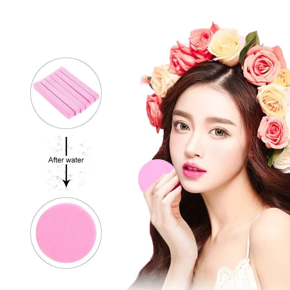 Tegelrying Pink Compressed Facial Sponges 120 Count | Professional Makeup Removal & Cleansing Pads - view 6