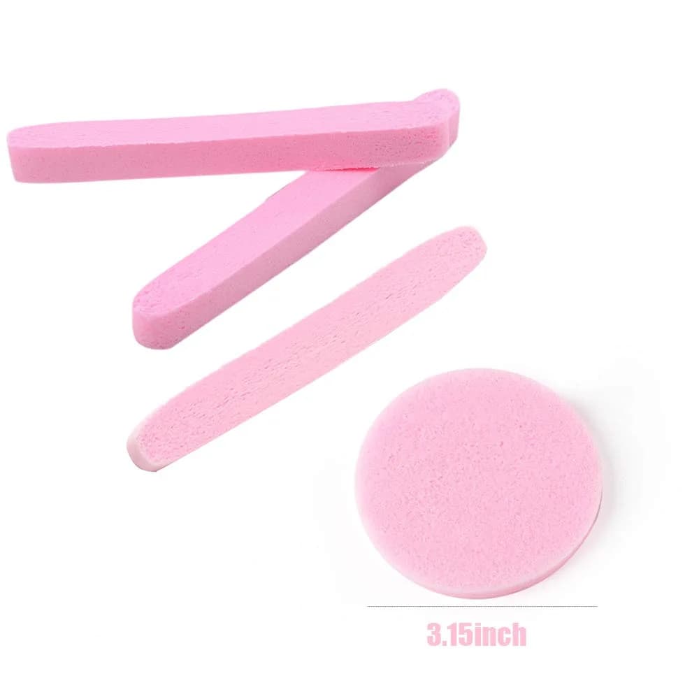 Tegelrying Pink Compressed Facial Sponges 120 Count | Professional Makeup Removal & Cleansing Pads - view 2