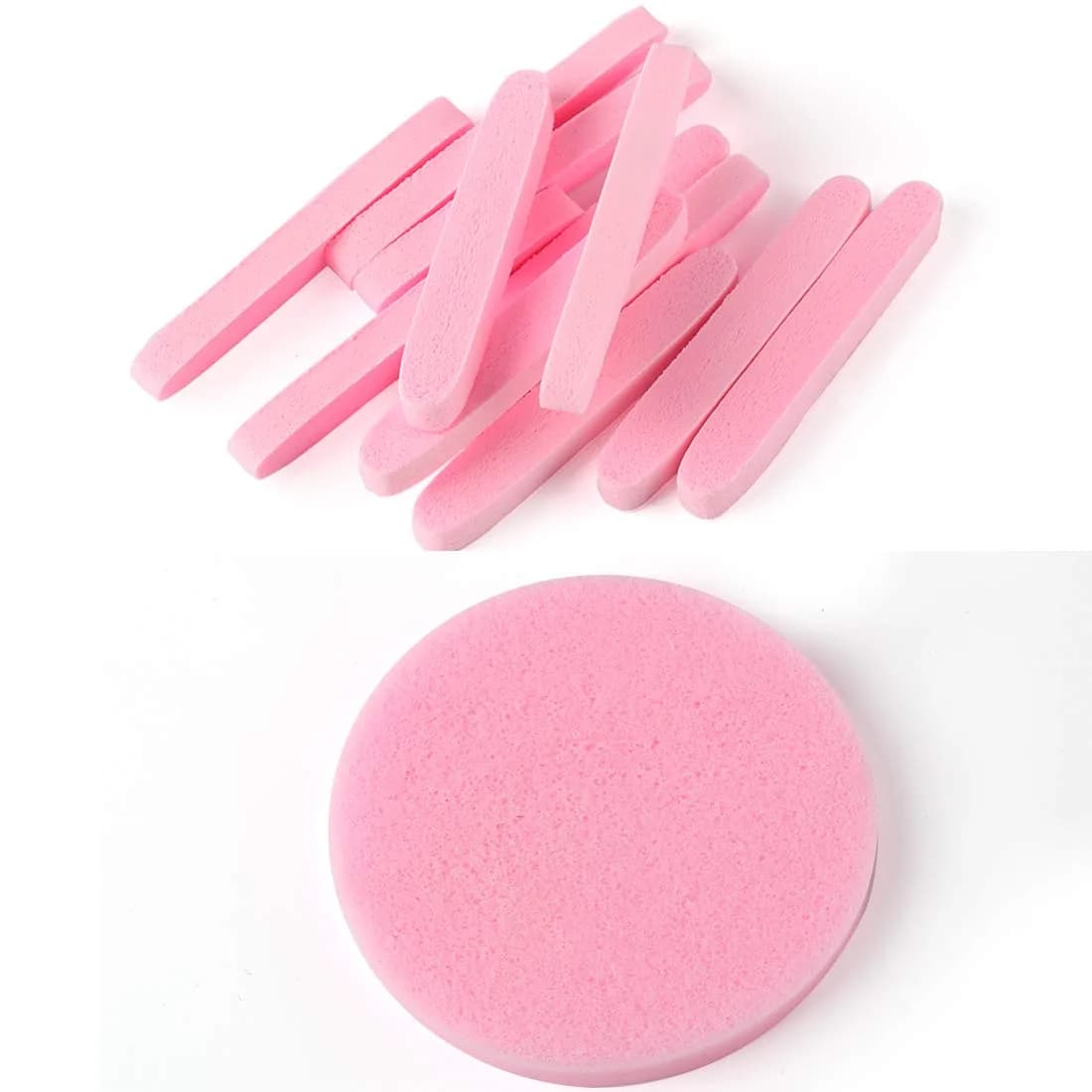 Tegelrying Pink Compressed Facial Sponges 120 Count | Professional Makeup Removal & Cleansing Pads - view 3