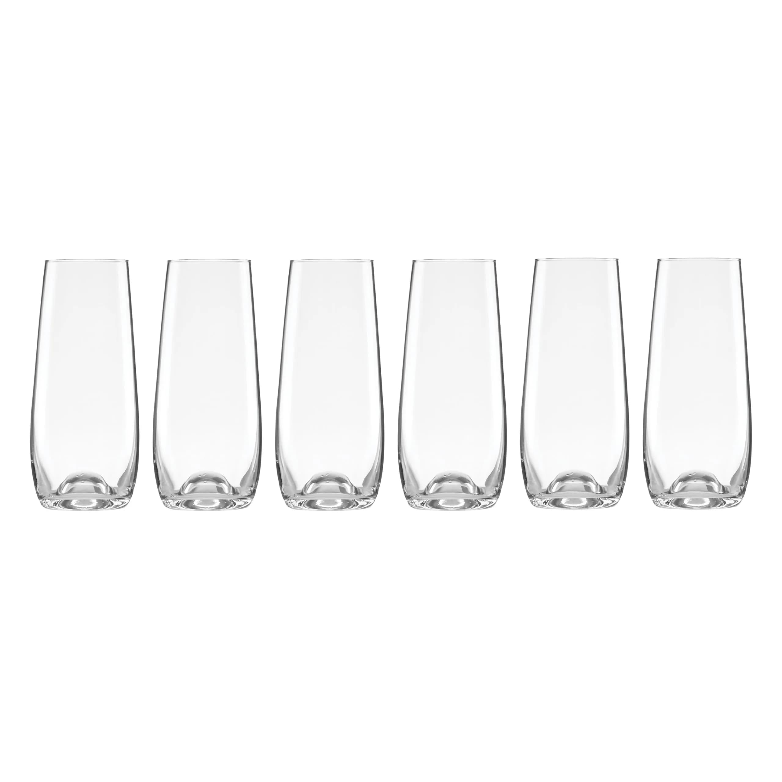Lenox Tuscany Classics Stemless Champagne Flutes, Set of 6 | Handcrafted Mouthblown Glass, Dishwasher Safe